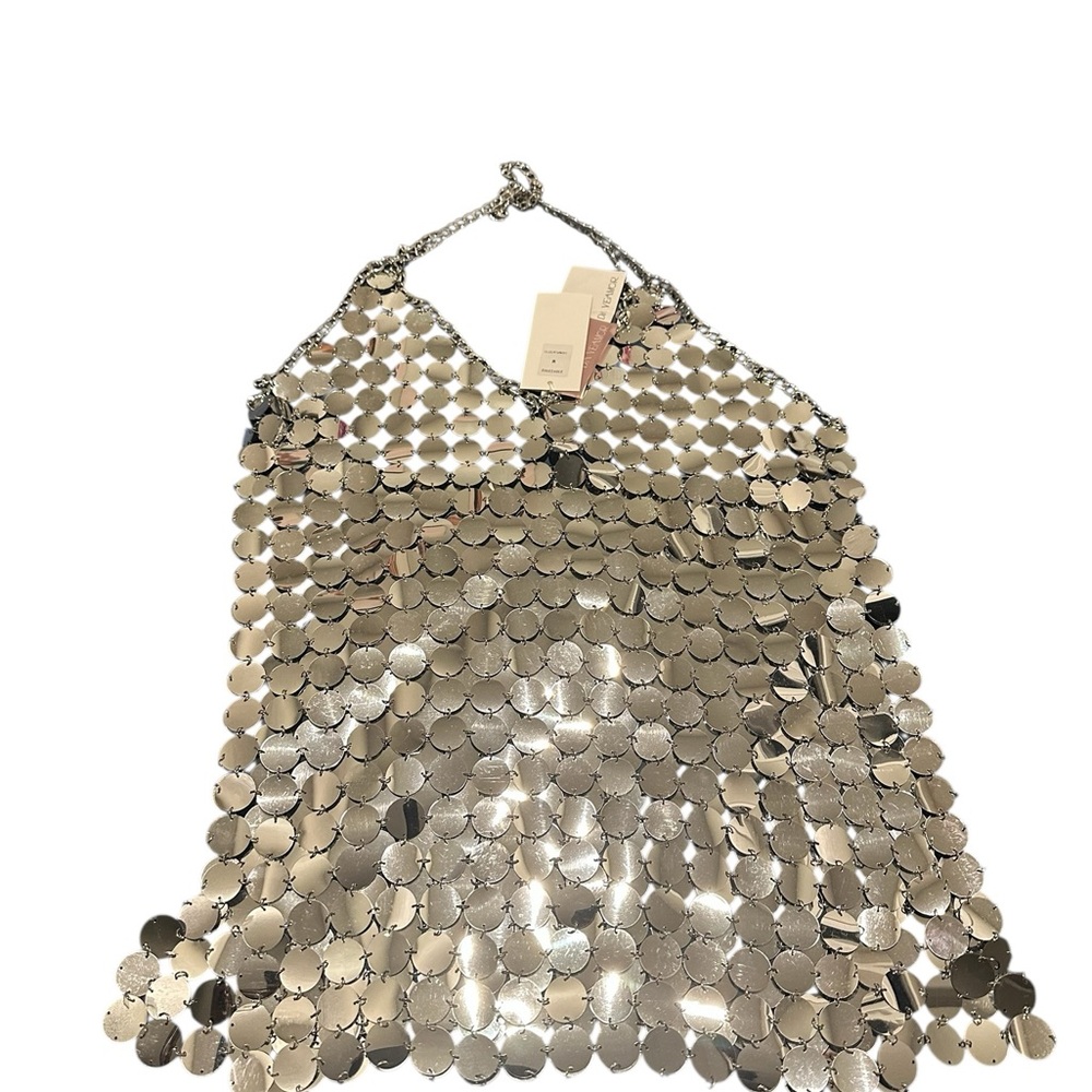 DA VEAMOR Silver Sequin Dress, NWT, size SMALL - Picture 3 of 13